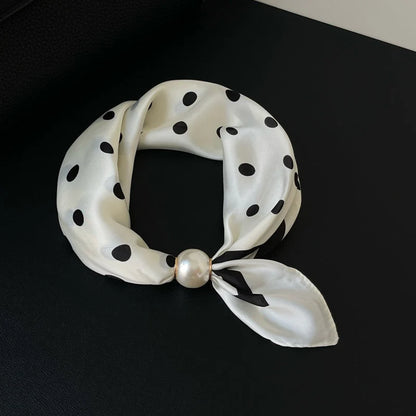 Pearl Necklace Scarf with an Easy Pop-On Design