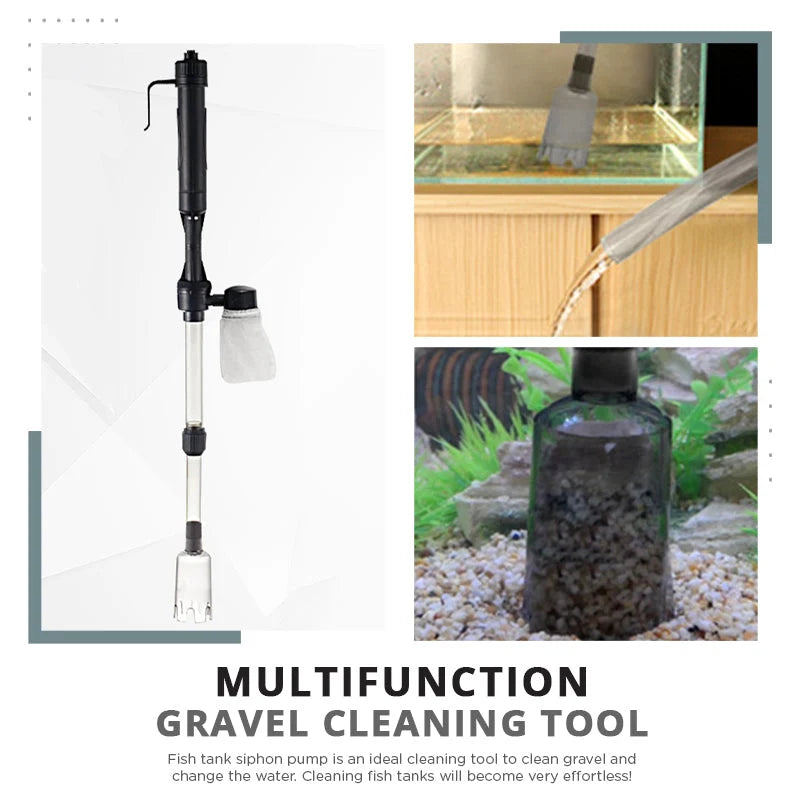 Easy-Care Electric Aquarium Gravel Cleaner – Battery-Powered Fish