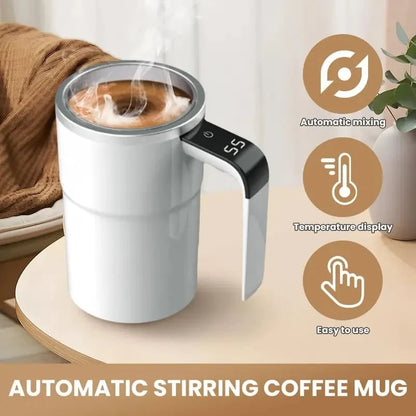 Purpose-Built Electric coffee mug with a built-in LCD thermometer