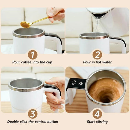 Purpose-Built Electric coffee mug with a built-in LCD thermometer