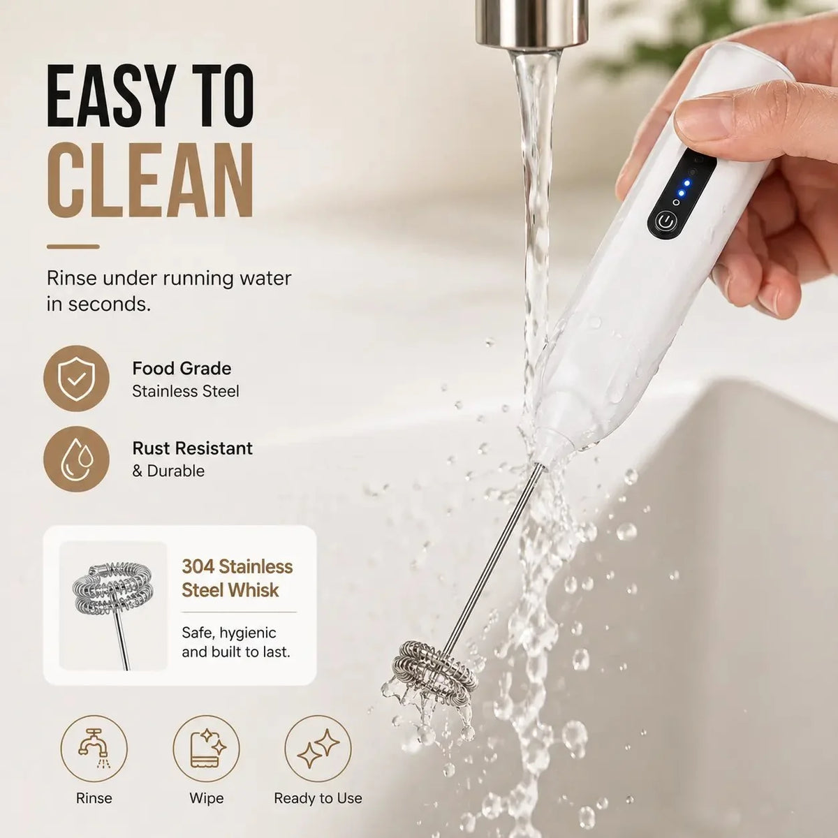 Purpose-Built Electric Milk Frother Handheld for Everyday Use
