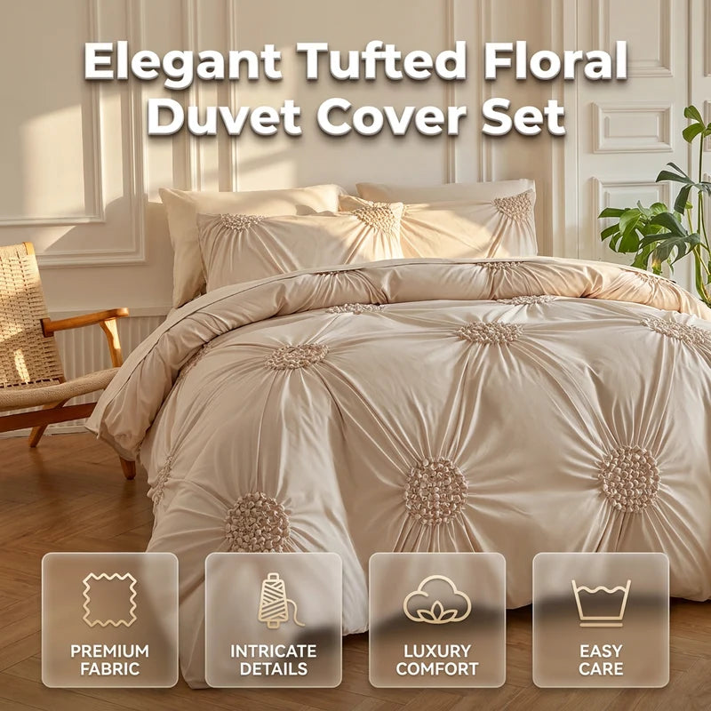 Purpose-Built Soft Touch Pinch Pleat Duvet Set – Brushed Microfiber