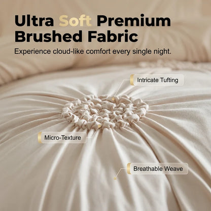 Purpose-Built Soft Touch Pinch Pleat Duvet Set – Brushed Microfiber