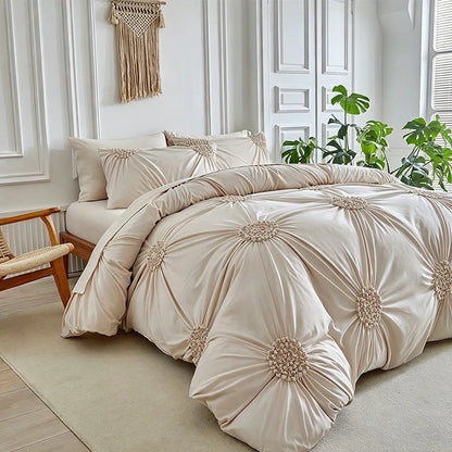 Purpose-Built Soft Touch Pinch Pleat Duvet Set – Brushed Microfiber