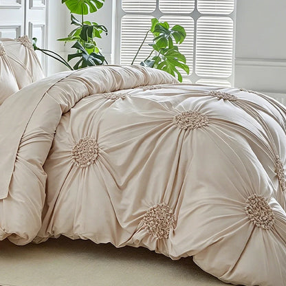 Purpose-Built Soft Touch Pinch Pleat Duvet Set – Brushed Microfiber