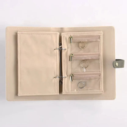 Space-Saving Elegant Portable Checkered Jewelry Storage