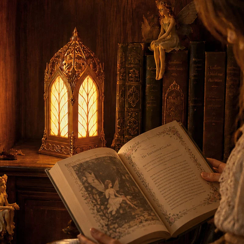 Decorative Elf Sanctuary Lamp – Warm Fantasy Table Lamp for Bedrooms