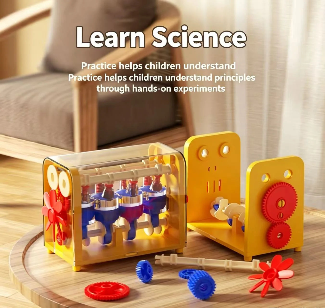 Hands-On Buildable Engine Model Assembly Toy for Creative Play