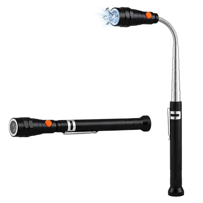 Extendable Telescoping Magnetic Pickup Tool with LED Flashlight