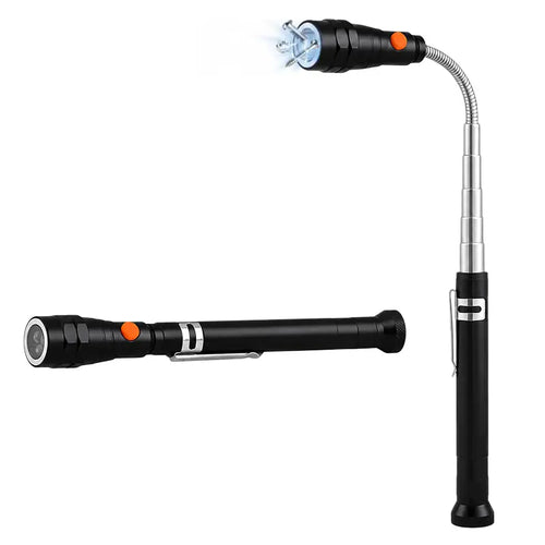 Extendable Telescoping Magnetic Pickup Tool with LED Flashlight