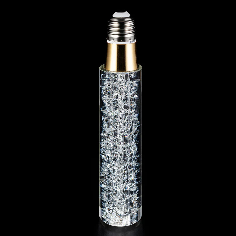 Crackle-Glass Edison Bulb with a Tubular LED Filament