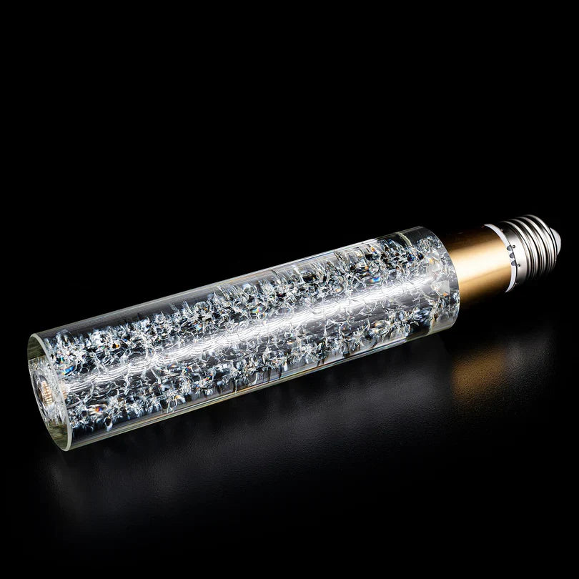 Crackle-Glass Edison Bulb with a Tubular LED Filament
