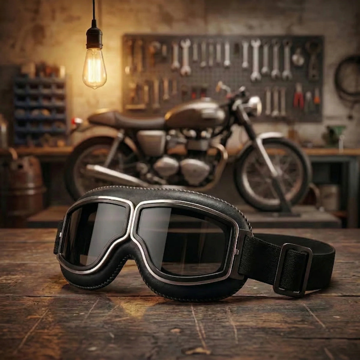 Vintage OTG Motorcycle Riding Goggles Designed to Fit Over Glasses