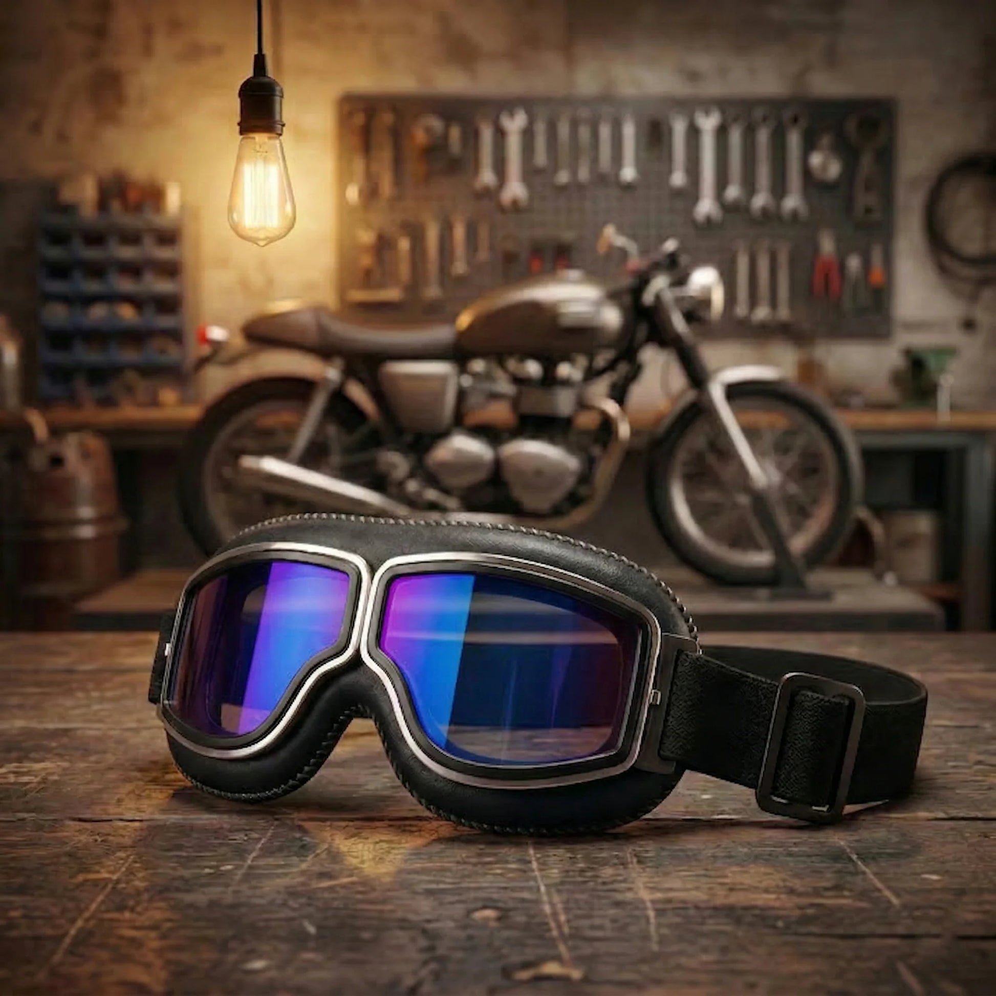 Vintage OTG Motorcycle Riding Goggles Designed to Fit Over Glasses