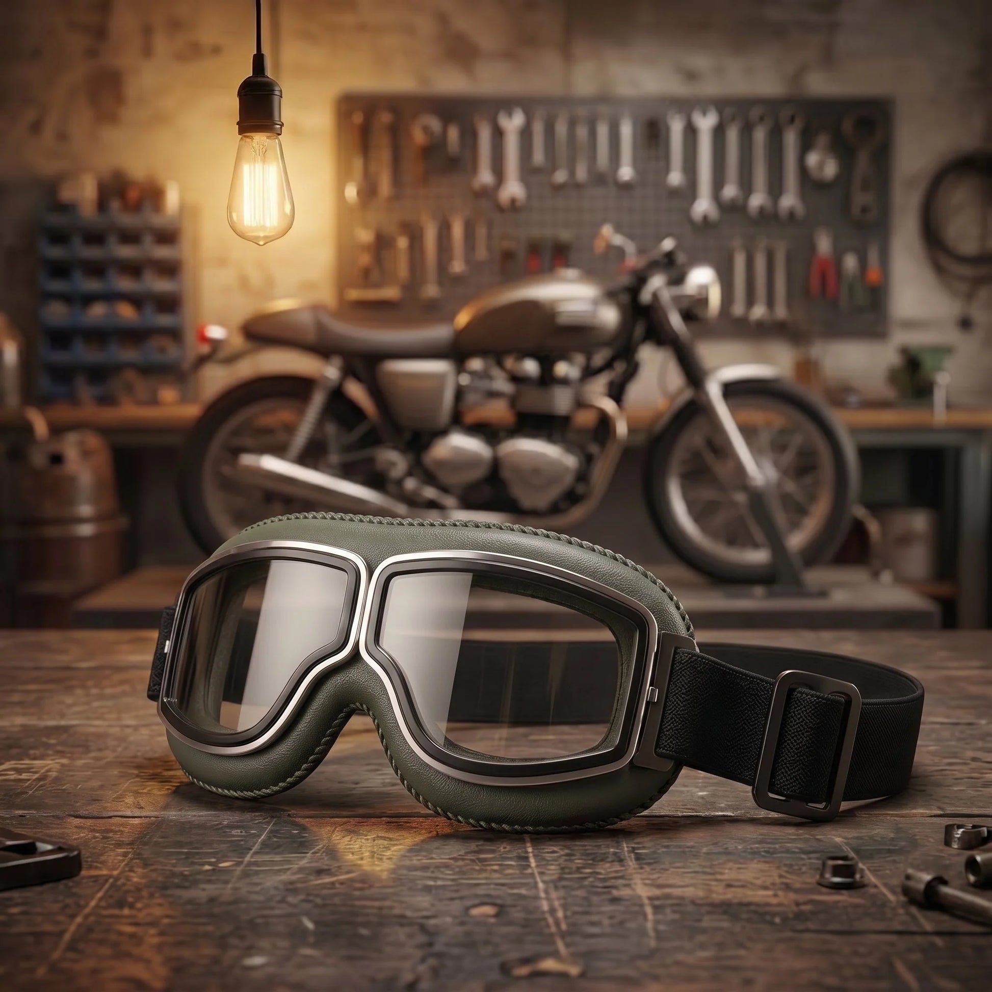 Vintage OTG Motorcycle Riding Goggles Designed to Fit Over Glasses