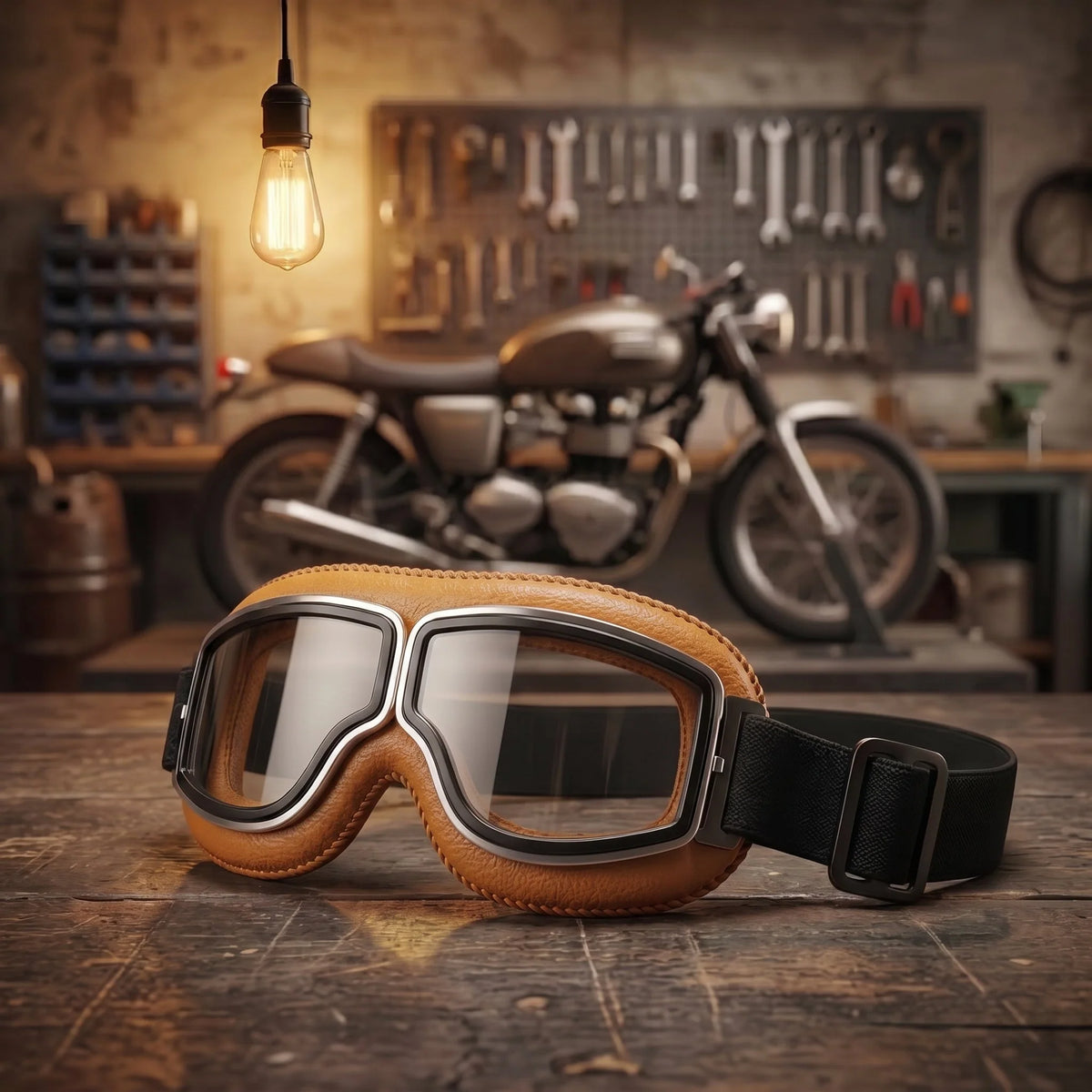 Vintage OTG Motorcycle Riding Goggles Designed to Fit Over Glasses