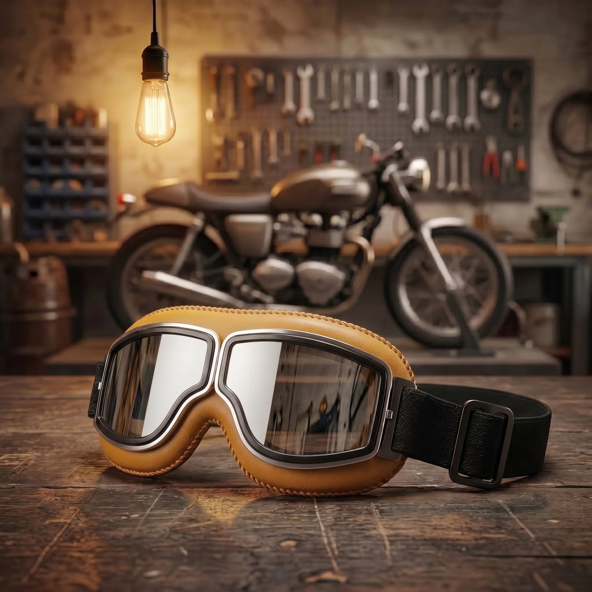 Vintage OTG Motorcycle Riding Goggles Designed to Fit Over Glasses