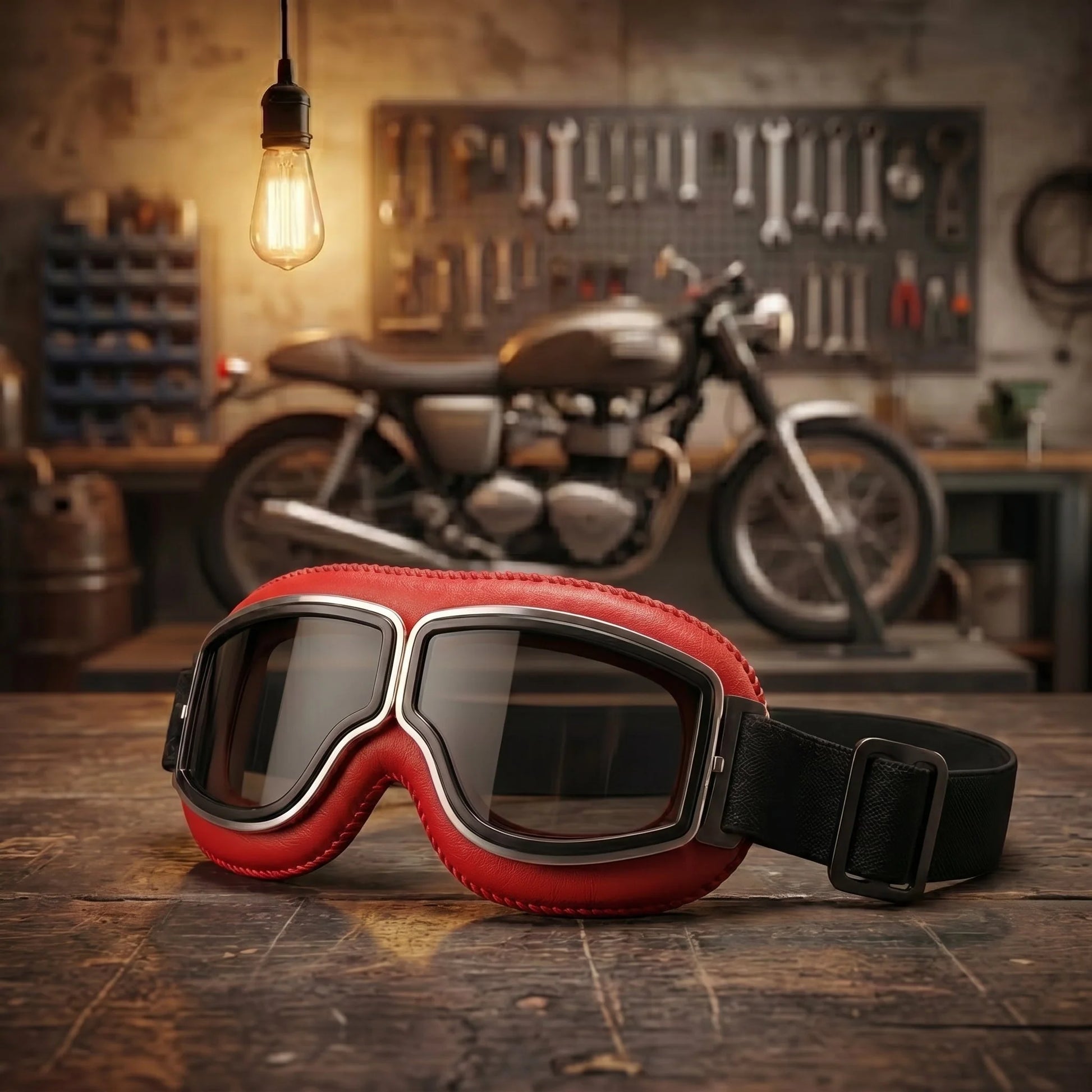 Vintage OTG Motorcycle Riding Goggles Designed to Fit Over Glasses