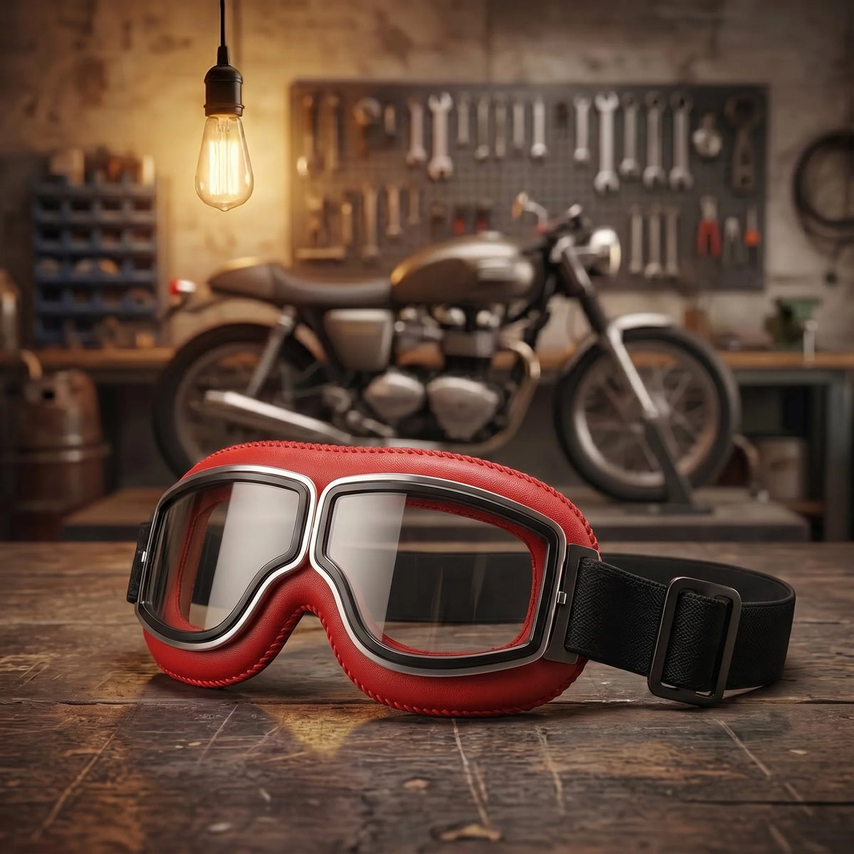 Vintage OTG Motorcycle Riding Goggles Designed to Fit Over Glasses