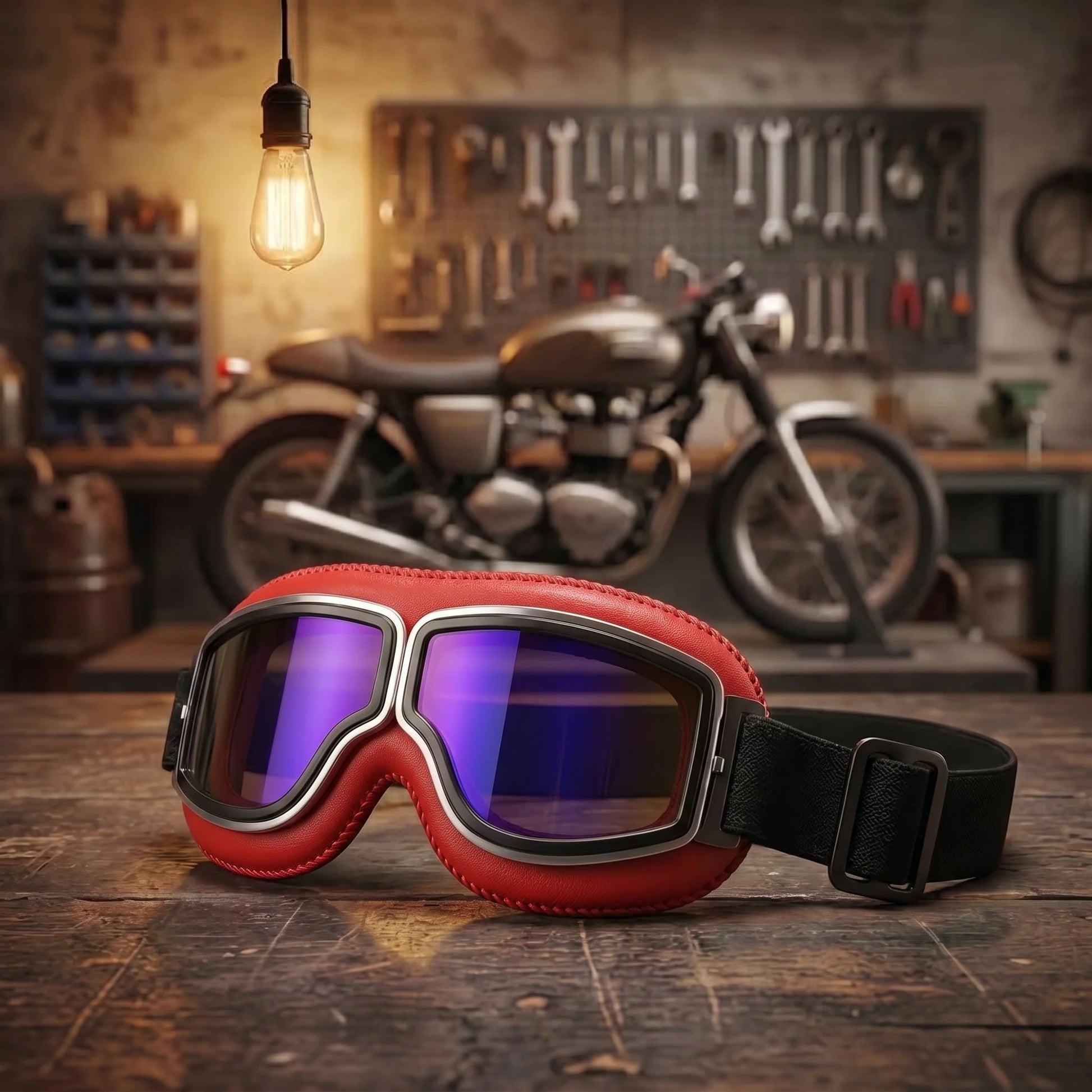 Vintage OTG Motorcycle Riding Goggles Designed to Fit Over Glasses