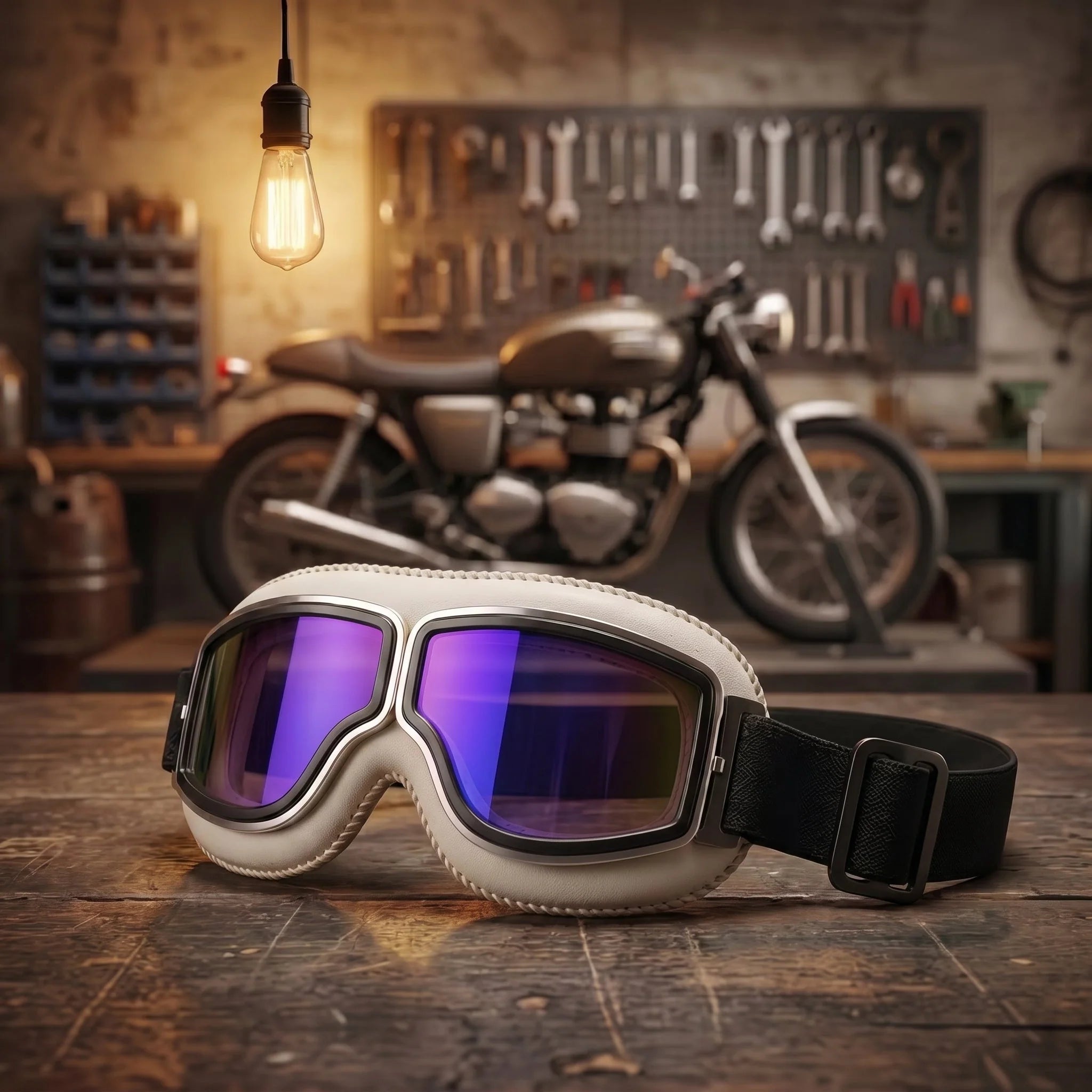 Vintage OTG Motorcycle Riding Goggles Designed to Fit Over Glasses