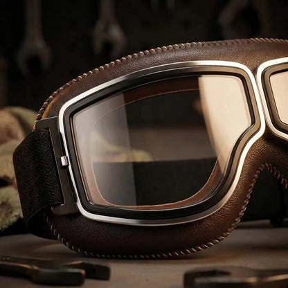Vintage OTG Motorcycle Riding Goggles Designed to Fit Over Glasses