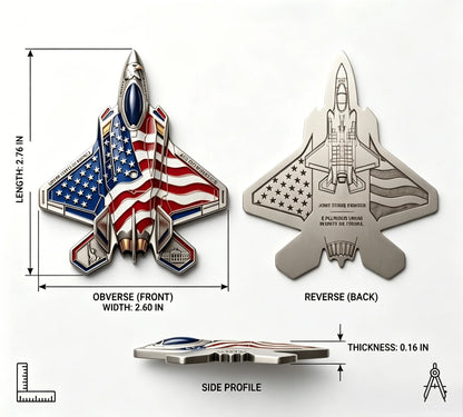 Metal Aviation Medallion Marking 35 Years of the F-35