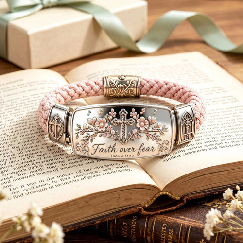 Distinctive Faith Over Fear Bracelet – Christian Cross