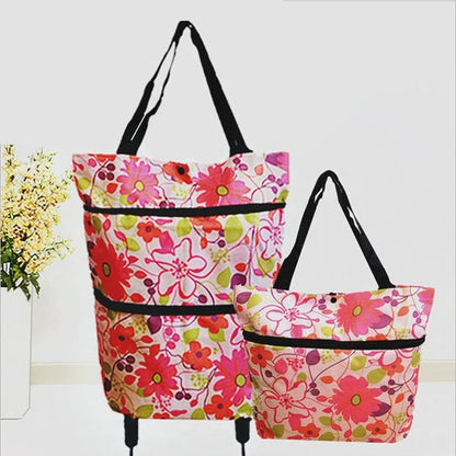 Vehicle-Ready 2-in-1 Foldable Shopping Cart for Garage Use