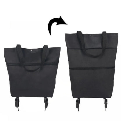 Vehicle-Ready 2-in-1 Foldable Shopping Cart for Garage Use