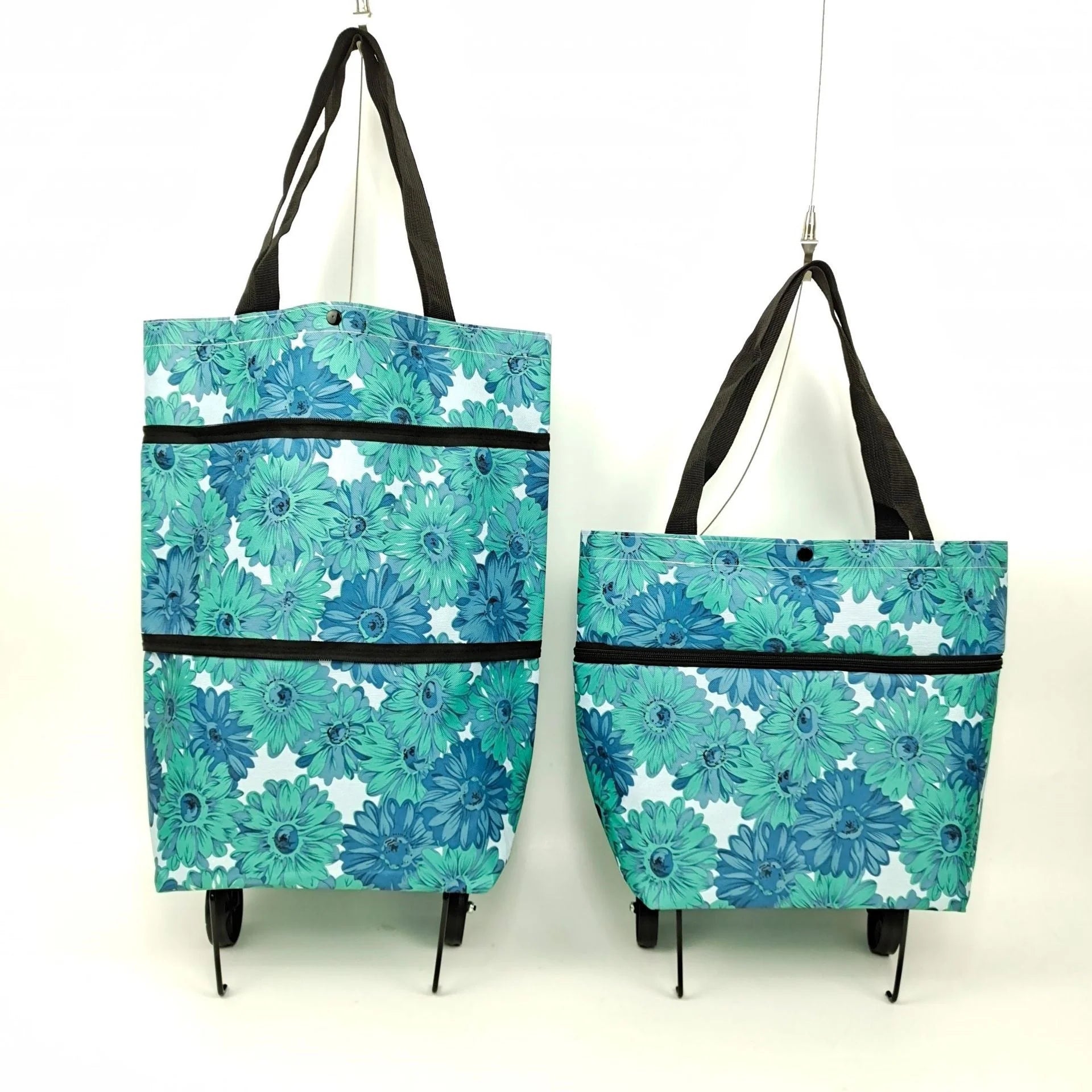 Vehicle-Ready 2-in-1 Foldable Shopping Cart for Garage Use