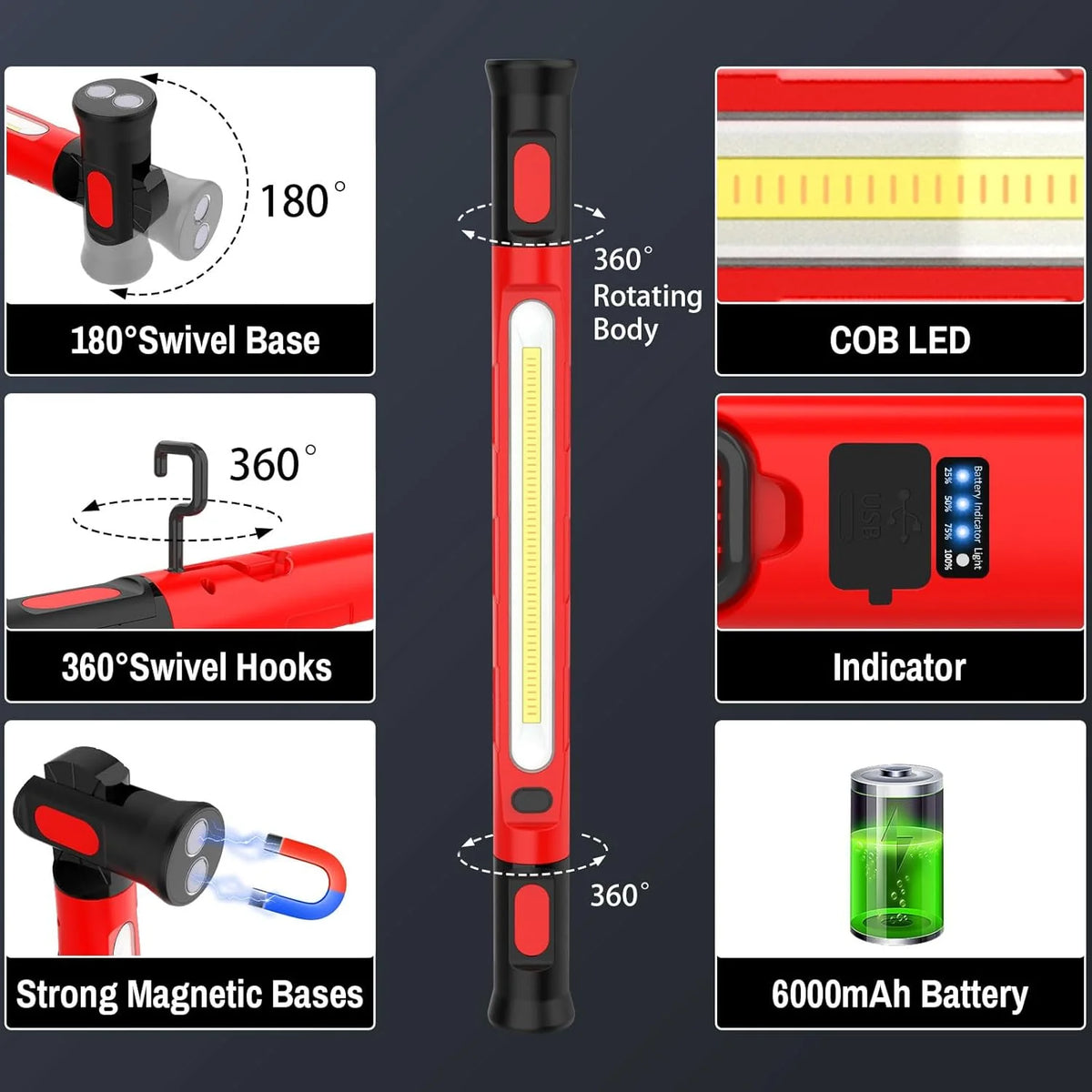 Under-Hood LED Work Light Bar for Hands-Free Engine Repairs