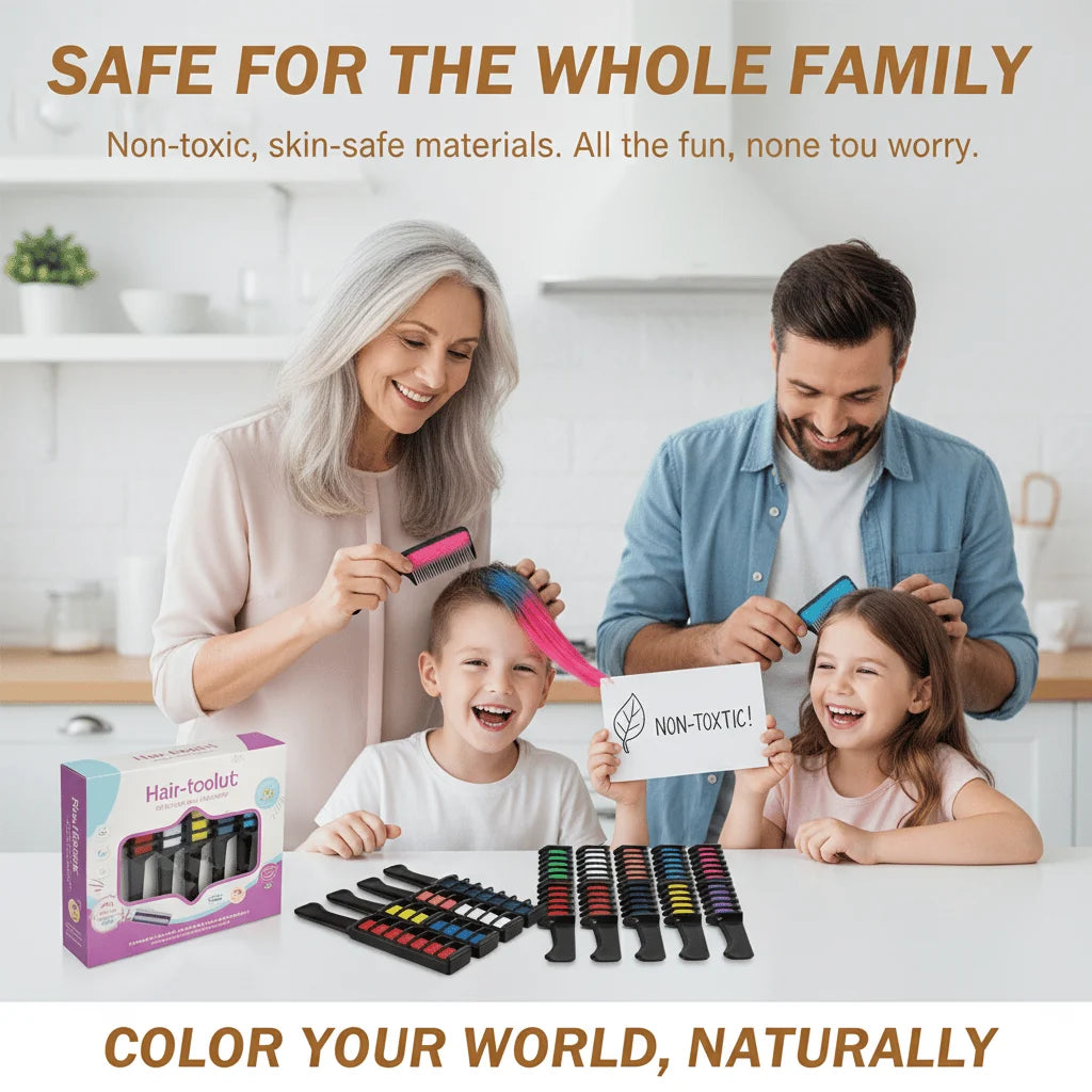 Hands-On Pre Festive Fun Hair Chalk Combs for Creative Play
