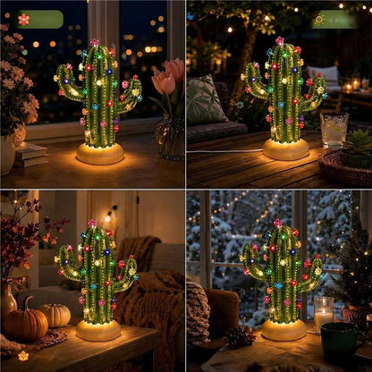 Decorative DIY Cactus Lamp – Endless Cozy Glow for Focused Lighting