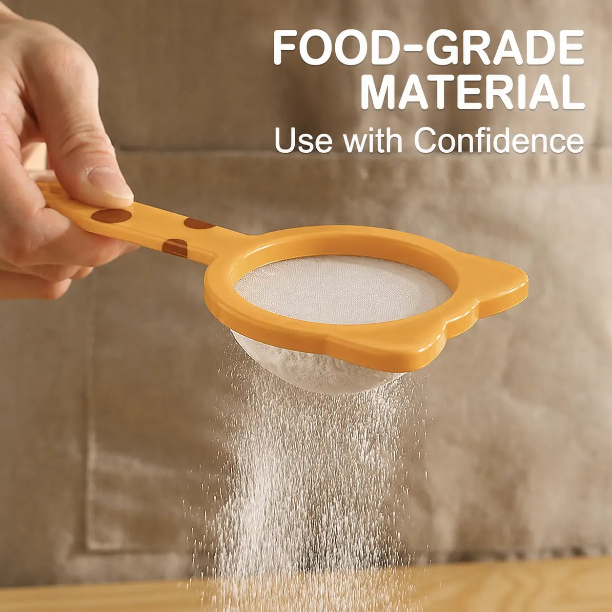 Hands-On Fine Mesh Strainer for Coffee, Tea & Flour（1 Filter Kit + 3