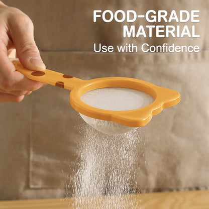 Hands-On Fine Mesh Strainer for Coffee, Tea & Flour（1 Filter Kit + 3