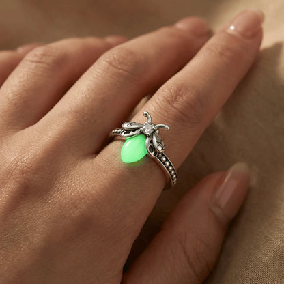 Distinctive Firefly Glow Ring S925 Silver – Luminous Nature-Inspired