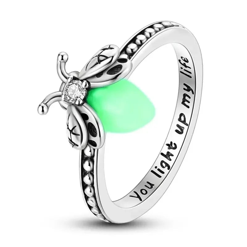 Distinctive Firefly Glow Ring S925 Silver – Luminous Nature-Inspired