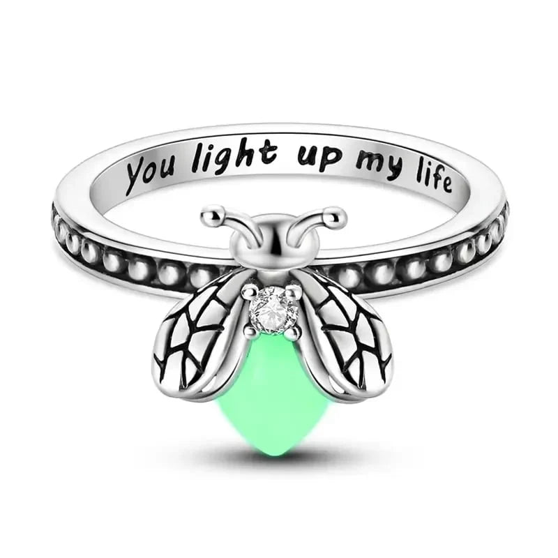 Distinctive Firefly Glow Ring S925 Silver – Luminous Nature-Inspired