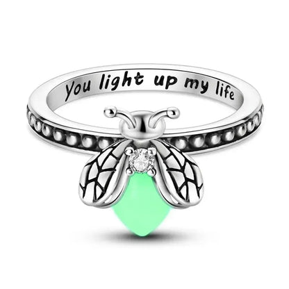 Distinctive Firefly Glow Ring S925 Silver – Luminous Nature-Inspired