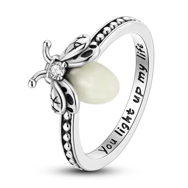 Distinctive Firefly Glow Ring S925 Silver – Luminous Nature-Inspired