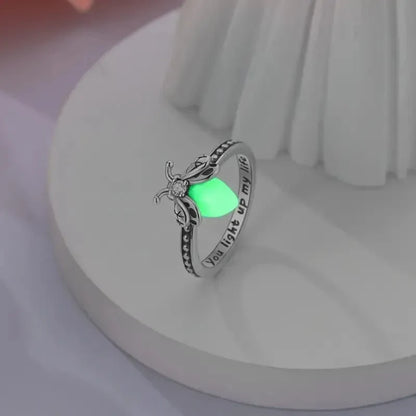 Distinctive Firefly Glow Ring S925 Silver – Luminous Nature-Inspired
