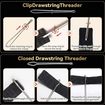 Distinctive Flexible Drawstring Threader Tool – 2PCS Stainless Steel