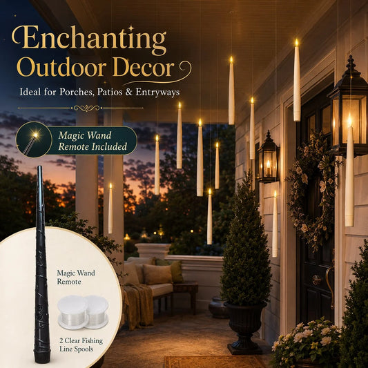 Purpose-Built Floating LED Candles with Wand Remote – Flameless