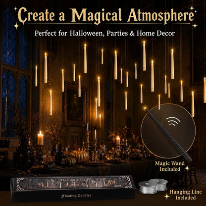 Purpose-Built Floating LED Candles with Wand Remote – Flameless