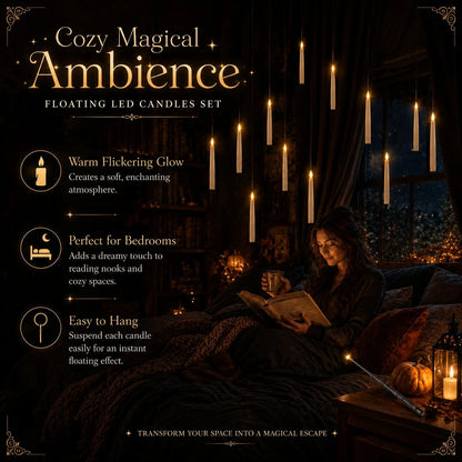 Purpose-Built Floating LED Candles with Wand Remote – Flameless