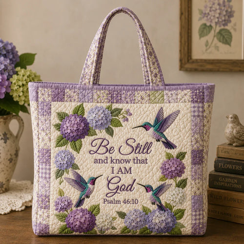 Space-Saving Hydrangea Hummingbird Faith Bag for Organized Storage
