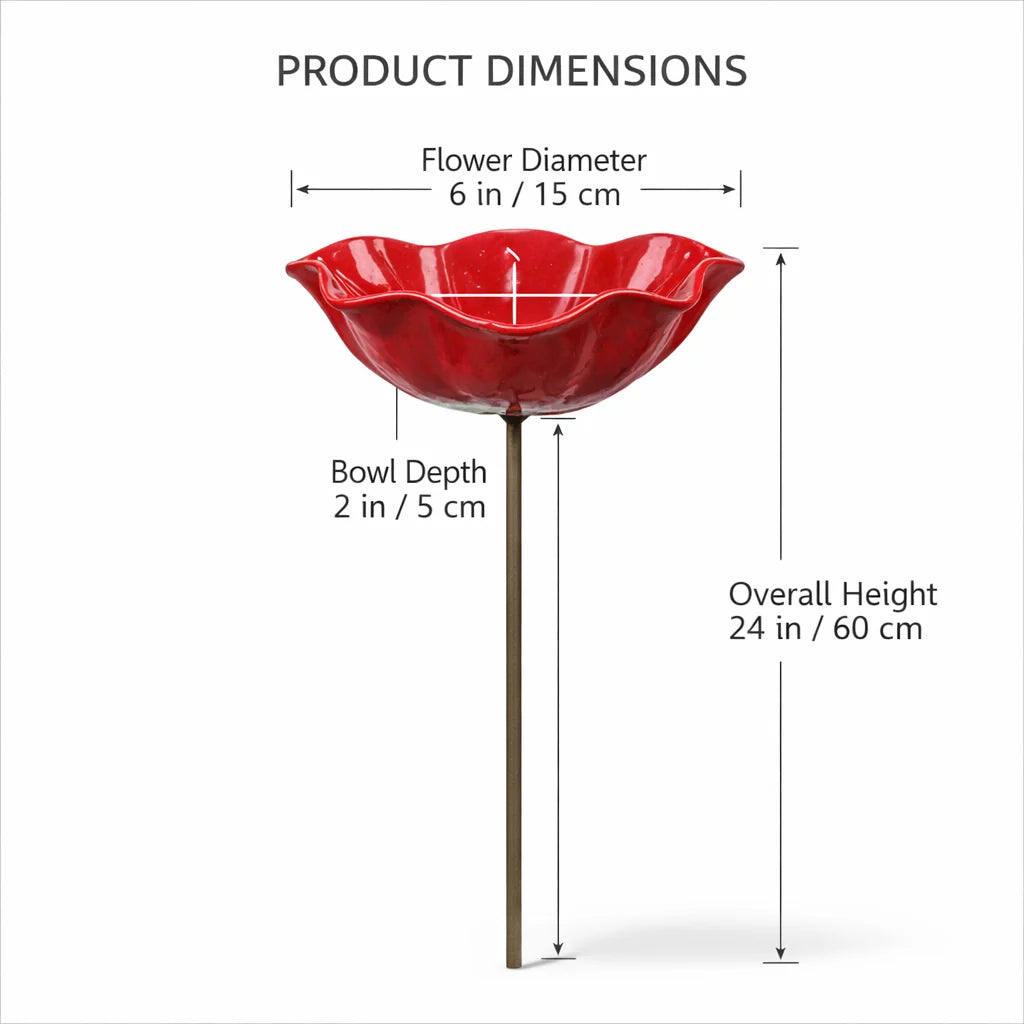 Outdoor-Ready Flower Garden Stake for Garden Display