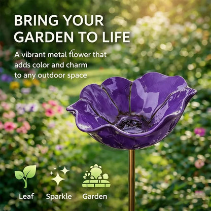 Outdoor-Ready Flower Garden Stake for Garden Display