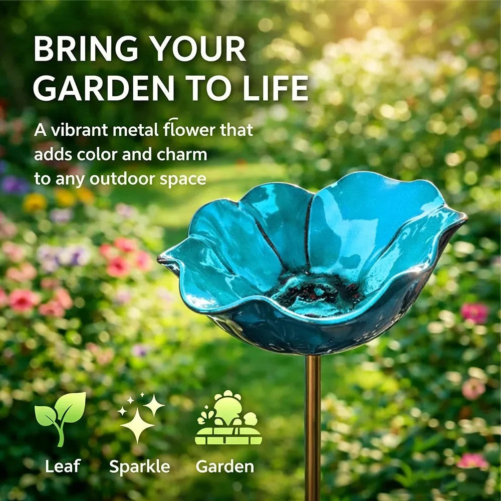 Outdoor-Ready Flower Garden Stake for Garden Display